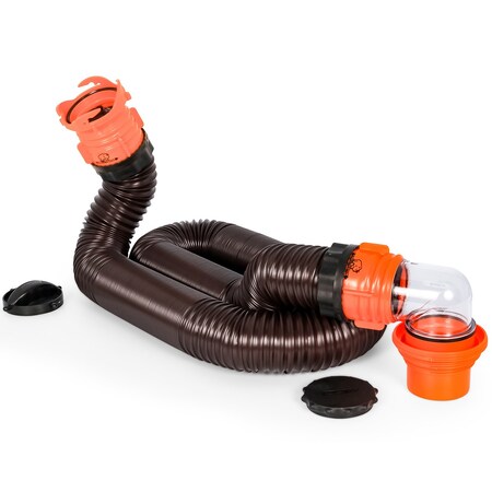 Rhinoflex 15Ft. Rv Sewer Hose Kit With Pre-Attached Swivel Fittings 39762